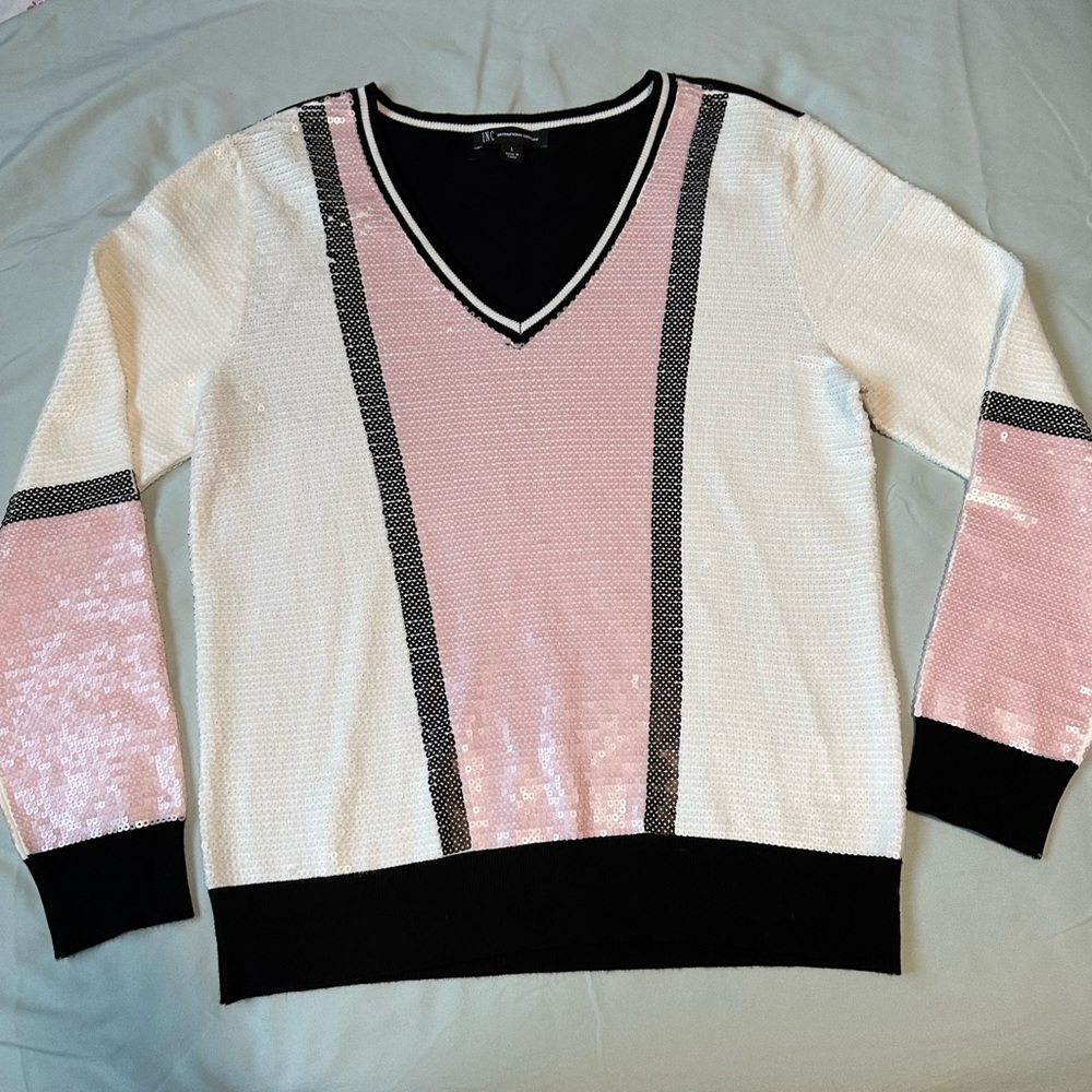 International Concepts Women’s Embellished Pullover Sweater Size L